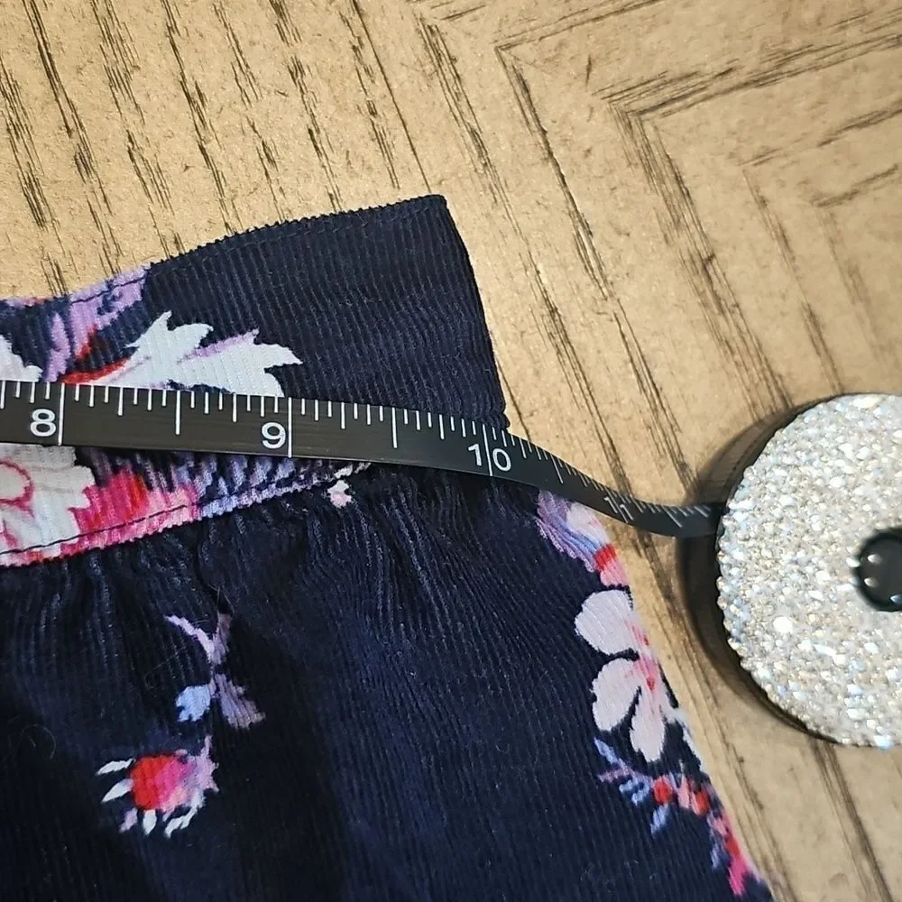 Floral Navy Corduroy Skirt Size 5 Baby Gap